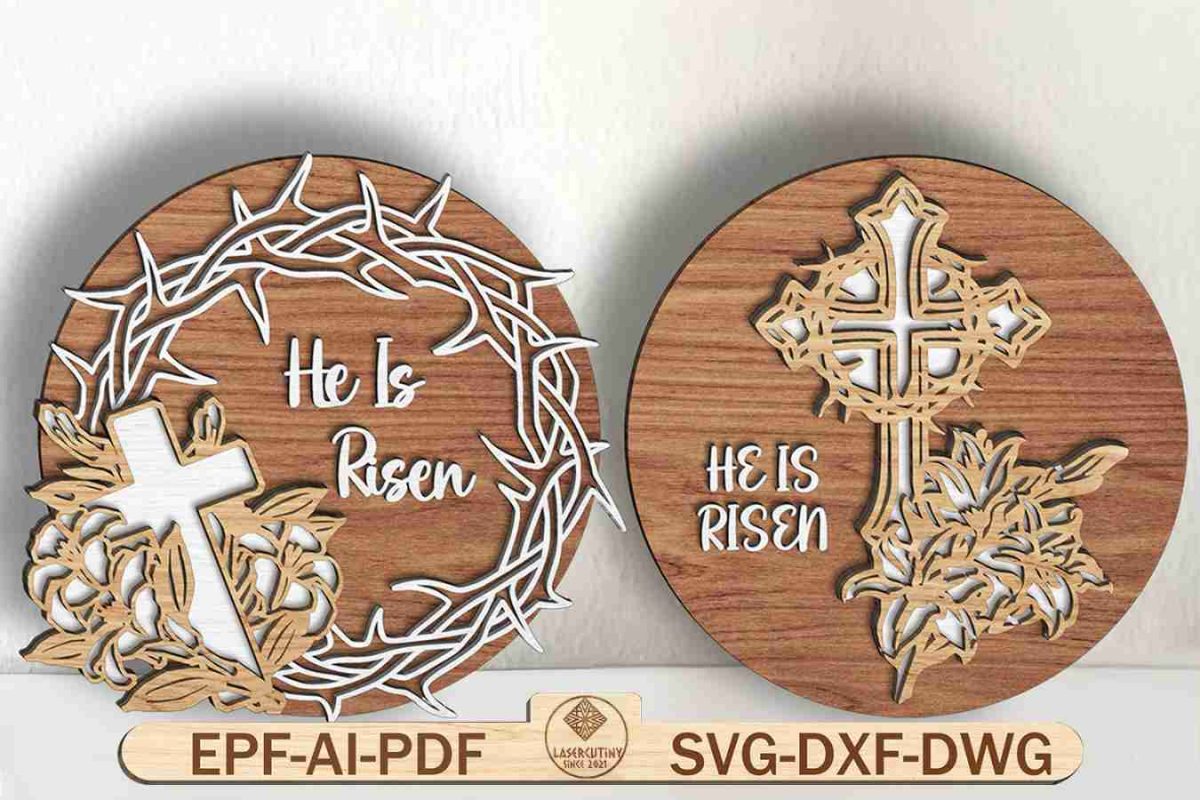 Happy Easter Laser Cut File Svg