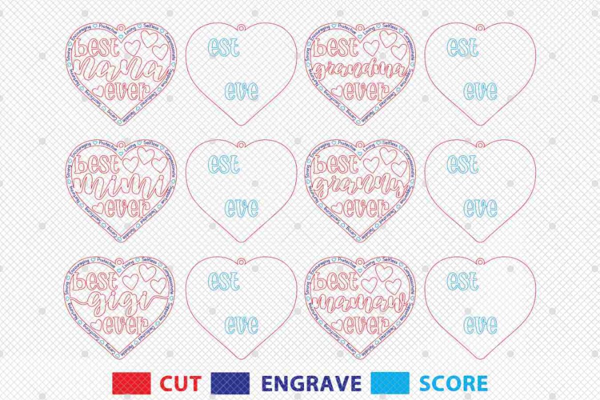 Best Grandma Ever Ornaments Svg - Image 3