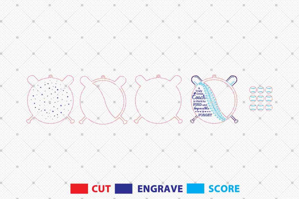 Personalized Baseball Coach Name Shake Ornament Svg - Image 3