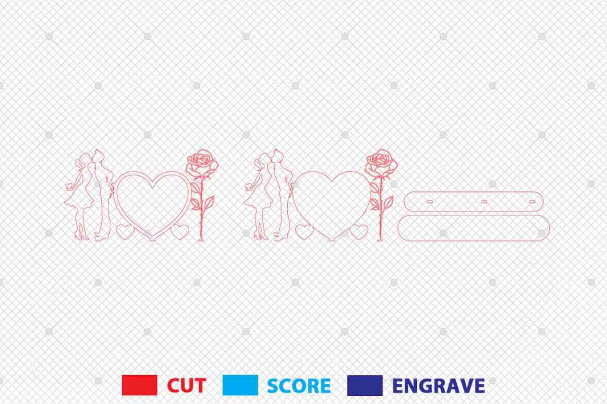 Photo Frame Valentine's Day My Missing Piece Cutfile Svg - Image 3