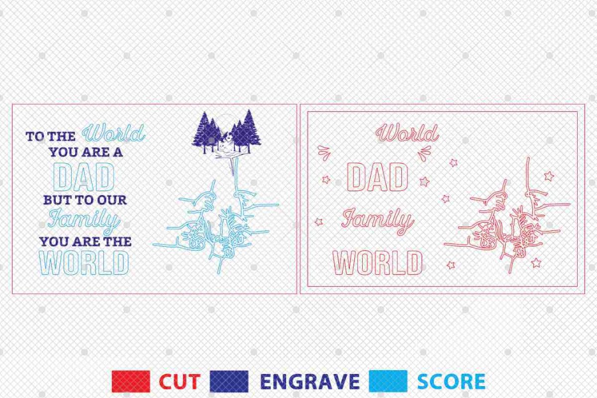 Personalized Dad And Kid Hands Stand Decor SVG - Image 4